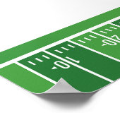 Football 1st Birthday Welcome Sign Poster (Ecke)