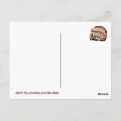 Football 1st Year Down Football BIrthday Party Postkarte (Rückseite)