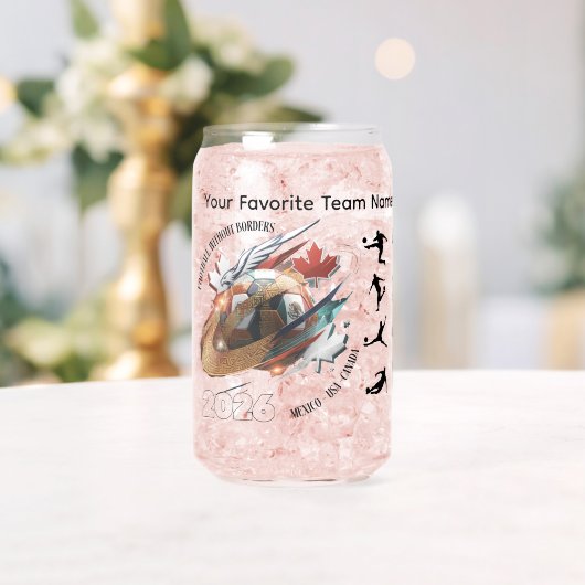 Football 2026 Can Glass – Mexico USA Canada Design Dosenglas (Insitu (Hochzeit))