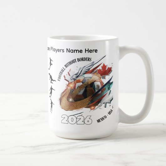 Football 2026 Coffee Mug– Mexico USA Canada Design Kaffeetasse (Rechts)