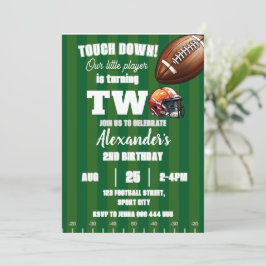 Football 2. Geburtstag American Sports Touch Down Einladung