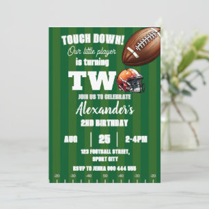 Football 2. Geburtstag American Sports Touch Down Einladung