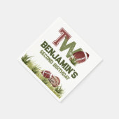 Football 2. Jahr-Down Fußball BIrthday Party Serviette (Ecke)