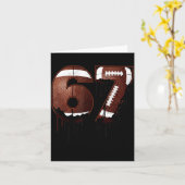 Football 67 Six Seven Funny Gen Alpha Meme Drip  Karte (Gelbe Blume)