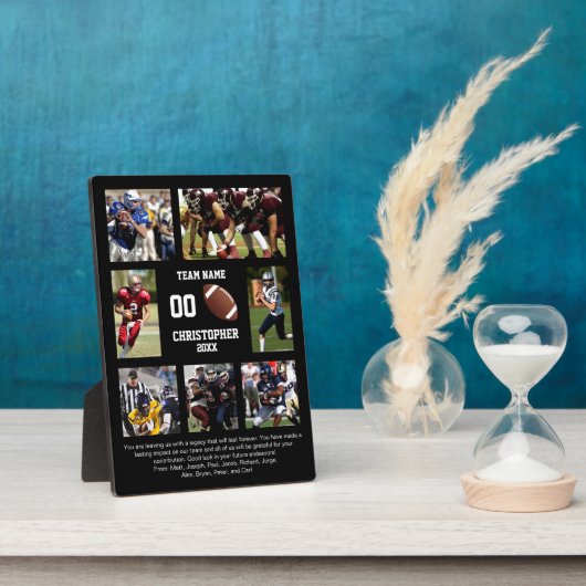 Football 7 photo collage team name fotoplatte (Seite)