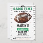 Football American Birthday Einladung (Vorderseite)