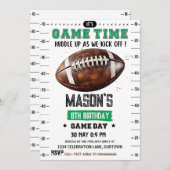 Football American Birthday Einladung (Vorne/Hinten)
