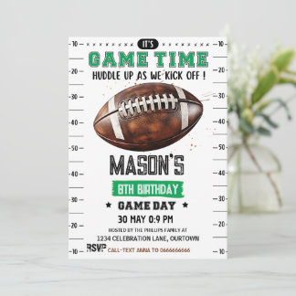 Football American Birthday Einladung