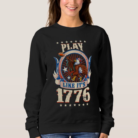 Football American Eagle 4. Juli Jungs Männer Ameri Sweatshirt (Vorderseite)