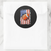 Football American Flag 4. Juli Fußball Runder Aufkleber (Tasche)
