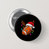Football American Reindeer Horns Christmas Xmas Ba Button (Vorne & Hinten)