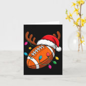 Football American Reindeer Horns Christmas Xmas Ba Karte (Gelbe Blume)