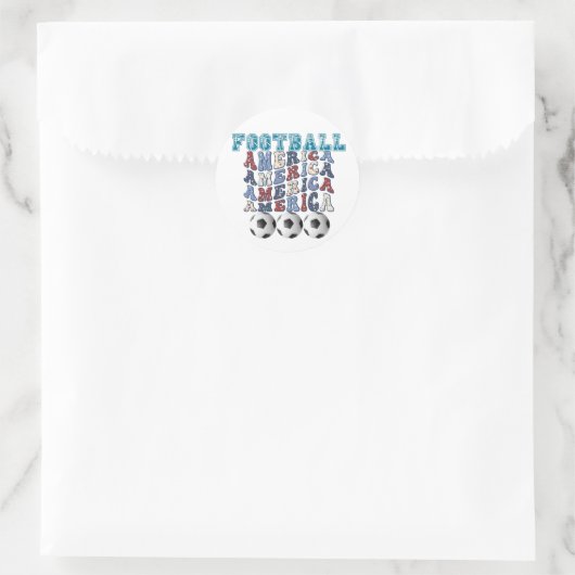 FOOTBALL AMERIKA RUNDER AUFKLEBER (Tasche)