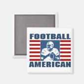 Football-amerikanischer Magnet (Vorderseite/Rückseite)