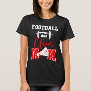 Football and Cheer Mama School Sports Football Pla T-Shirt