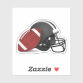 Football and Football Helmet Aufkleber (Blatt)