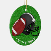 Football and Helmet Christmas Keramik Ornament (Rechts)