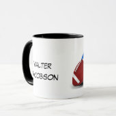 Football and Helmet personalize with name Tasse (Vorderseite Links)