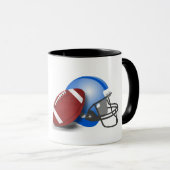 Football and Helmet personalize with name Tasse (VorderseiteRechts)