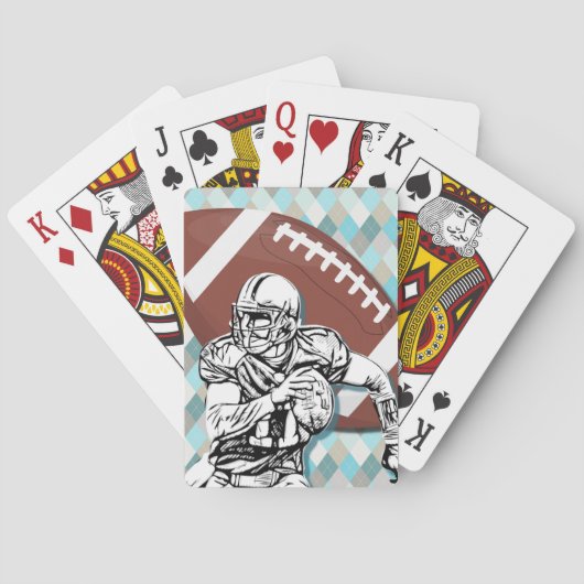 Football and Player Art Playing Cards Spielkarten (Rückseite)