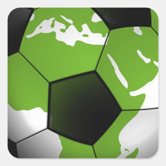 Football around the World Quadratischer Aufkleber (Vorderseite)