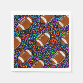 Football Art Blue Serviette