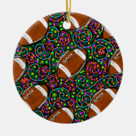 Football Art Green Keramik Ornament