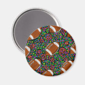 Football Art Green Magnet (Vorderseite/Rückseite)