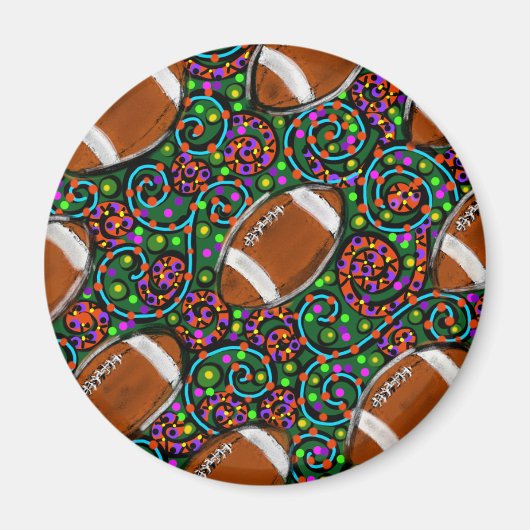 Football Art Green Magnet (Vorne)