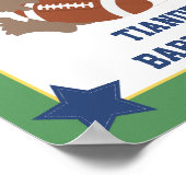 Football Baby African American Welcome Sign Poster (Ecke)