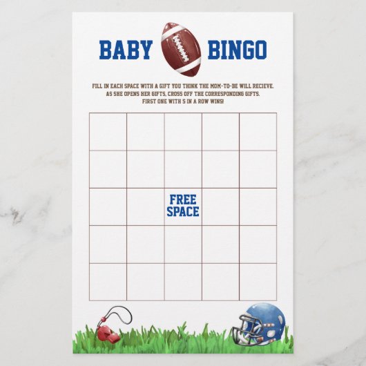 Football Baby BINGO Baby Showspiel Flyer (Vorne)