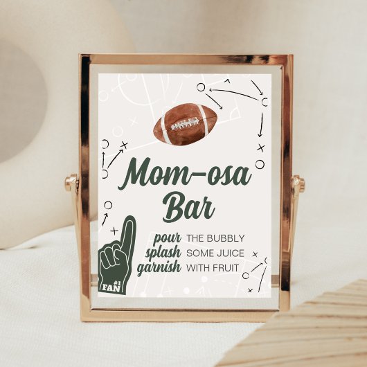 Football Baby Dusche Mama Osa Bar Poster