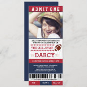 Football Baby Dusche Party lädt ein Einladung (Vorne/Hinten)