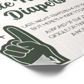 Football Baby Dusche Spate Night Diapers Poster (Ecke)