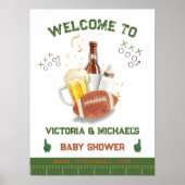 Football Baby Dusche Tailgate Paare Game Day Poster (Vorne)