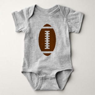 FOOTBALL BABY Gray Front Football Graphic Strampler