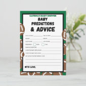 Football Baby Shooting Game, Soccer - Editierbarer Einladung (Stehend Vorderseite)