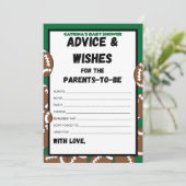 Football Baby Shooting Game, Soccer - Editierbarer Einladung (Stehend Vorderseite)