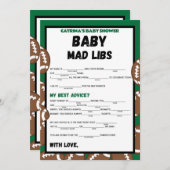 Football Baby Shooting Game, Soccer - Editierbarer Einladung (Vorne/Hinten)