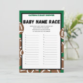 Football Baby Shooting Game, Soccer - Editierbarer Einladung (Stehend Vorderseite)