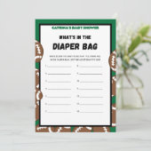 Football Baby Shooting Game, Soccer - Editierbarer Einladung (Stehend Vorderseite)