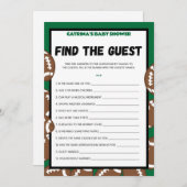 Football Baby Shooting Game, Soccer - Editierbarer Einladung (Vorne/Hinten)