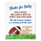 Football Baby Showblock für Baby-Zeichen Fotodruck (Vorne)