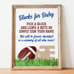 Football Baby Showblock für Baby-Zeichen Fotodruck<br><div class="desc">Lassen Sie Ihre Gast-Schilder für einen Sake stehen! Legen Sie dieses Zeichen in der Nähe der Blockstation für ein phantastisches Party-Element. Das ist der perfekte Weg, um die Ankunft Ihres zukünftigen All-Star-Spielers zu feiern! Das Schild zeichnet sich durch ein spielerisches Design mit Fußball-Grafik und Ihrer persönlichen Nachricht aus. Pair dieses...</div>