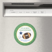 Football Baby Shower 3 Zoll Round Fevor Magnet (In Situ (Geschirrspüler))