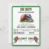 Football Baby Shower | A Little All Star Is On His Einladung (Vorderseite)