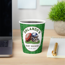 Football Baby Shower | A Little All Star Is On His Pappbecher