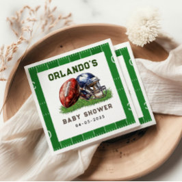 Football Baby Shower | A Little All Star Is On His Serviette