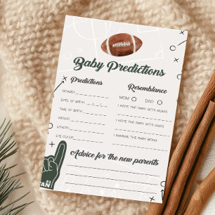 Football Baby Shower Baby Predictions Spiel