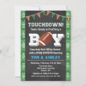 Football Baby Shower Chalkboard Invitation Einladung (Vorderseite)
